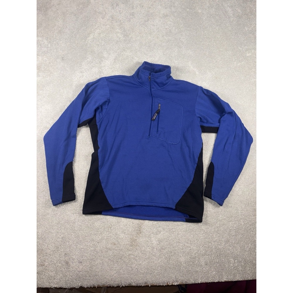 patagonia polartec regulator half zip made in usa blue black Thermal Small Men's
